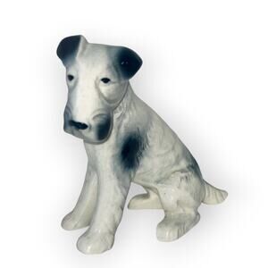 Vintage Porcelain German Terrier Dog Figurine Made In Germany 5.5" Tall